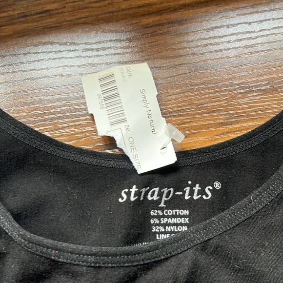 NWT “strap-its” black one size fits most tank top. - Picture 5 of 6